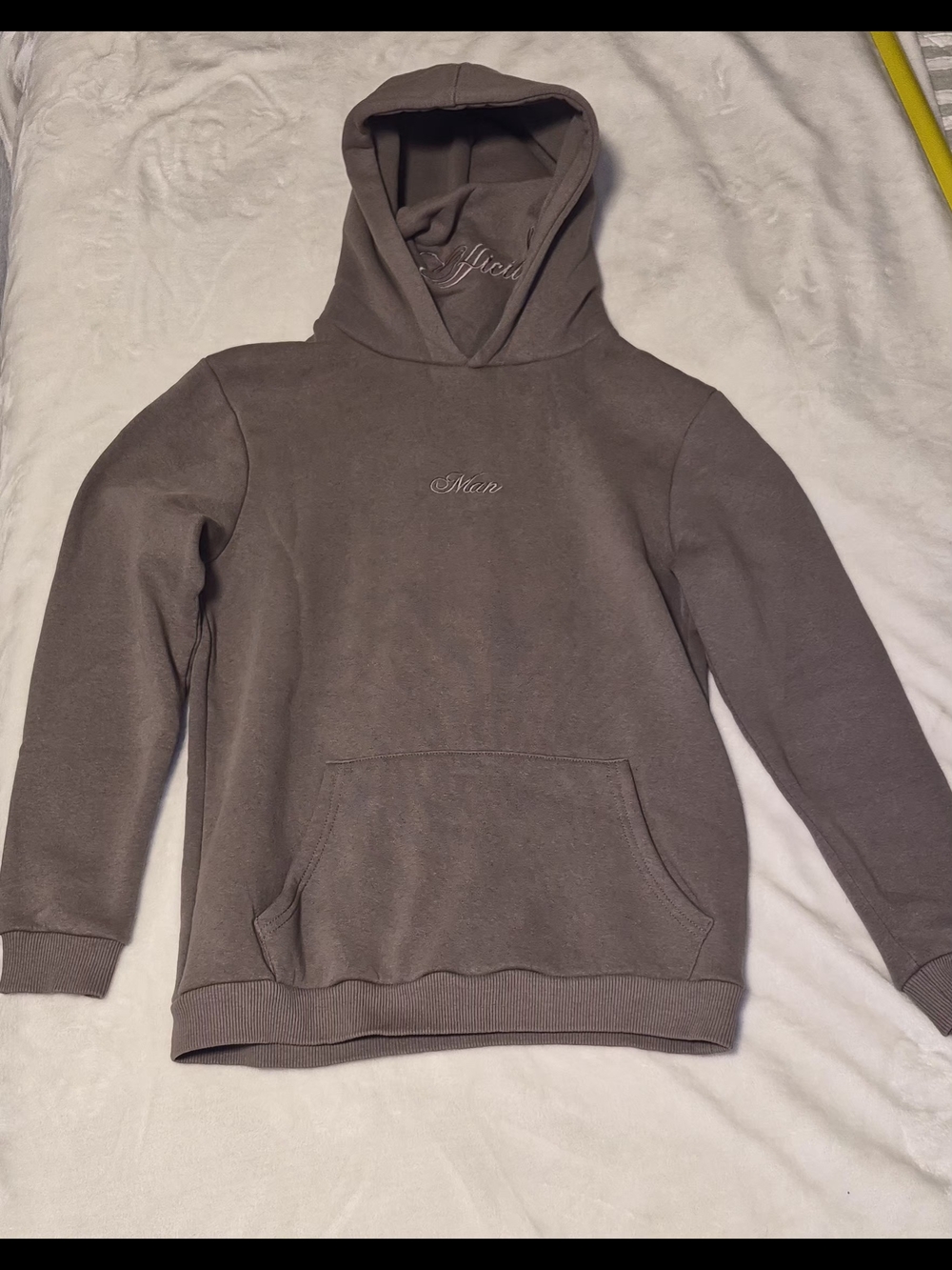 Boohoo Men's Hooded Sweatshirt in Taupe